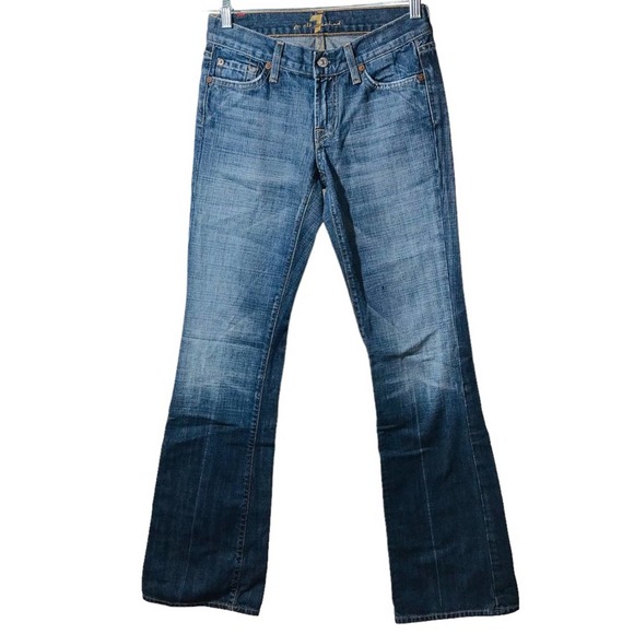 7FAMK Women’s  Bootcut Denim Blue Jeans sz 26 - Picture 4 of 9